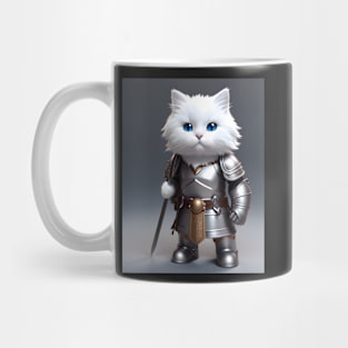 Cat in Armor - Modern Digital Art Mug